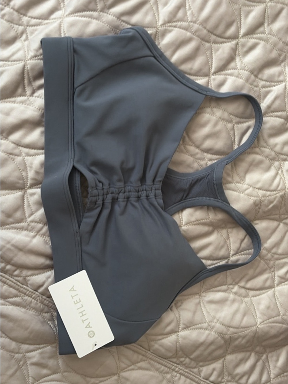 Athleta Slate Gray Racerback Sports Bra